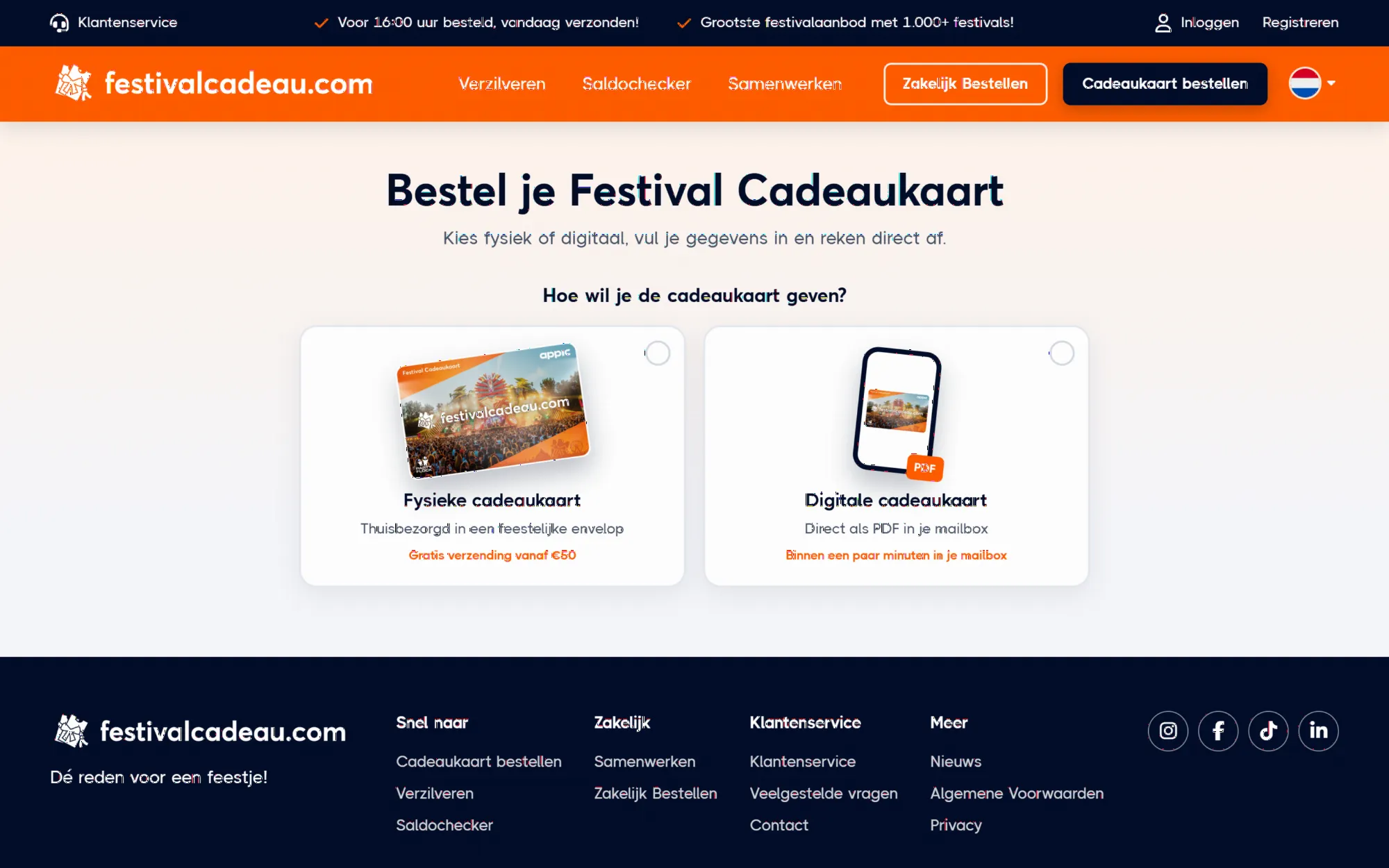Bestellen op festivalcadeau.com